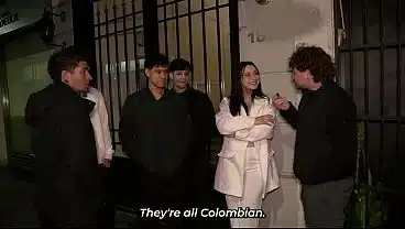 Gangbang – Hot tattooed Argentinian loves getting cum on her face!
