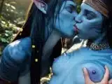 Pandora moonlight guides blue Avatar babes to taste big cock