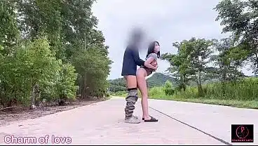 Parking a car in a public place to show off a woman’s beauty.