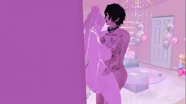 Stepbrother came to give me my birthday gift while he fucks me | 3D Porn